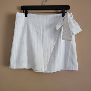 RACHEL ZOE Pin striped tie knot wrap Mini skirt Size 12